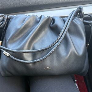 A.P.C. Black Leather Shoulder Bag
